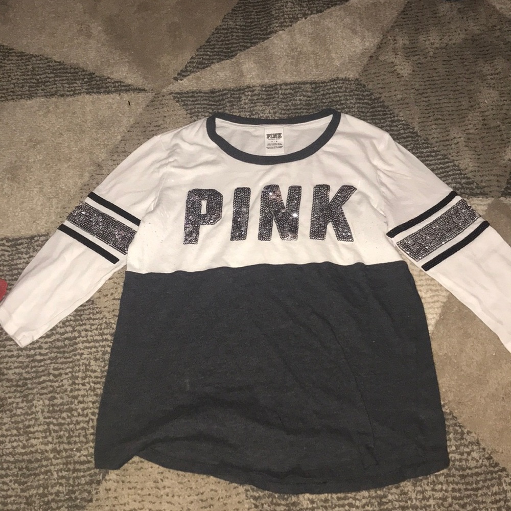 white and black sequin shirt
